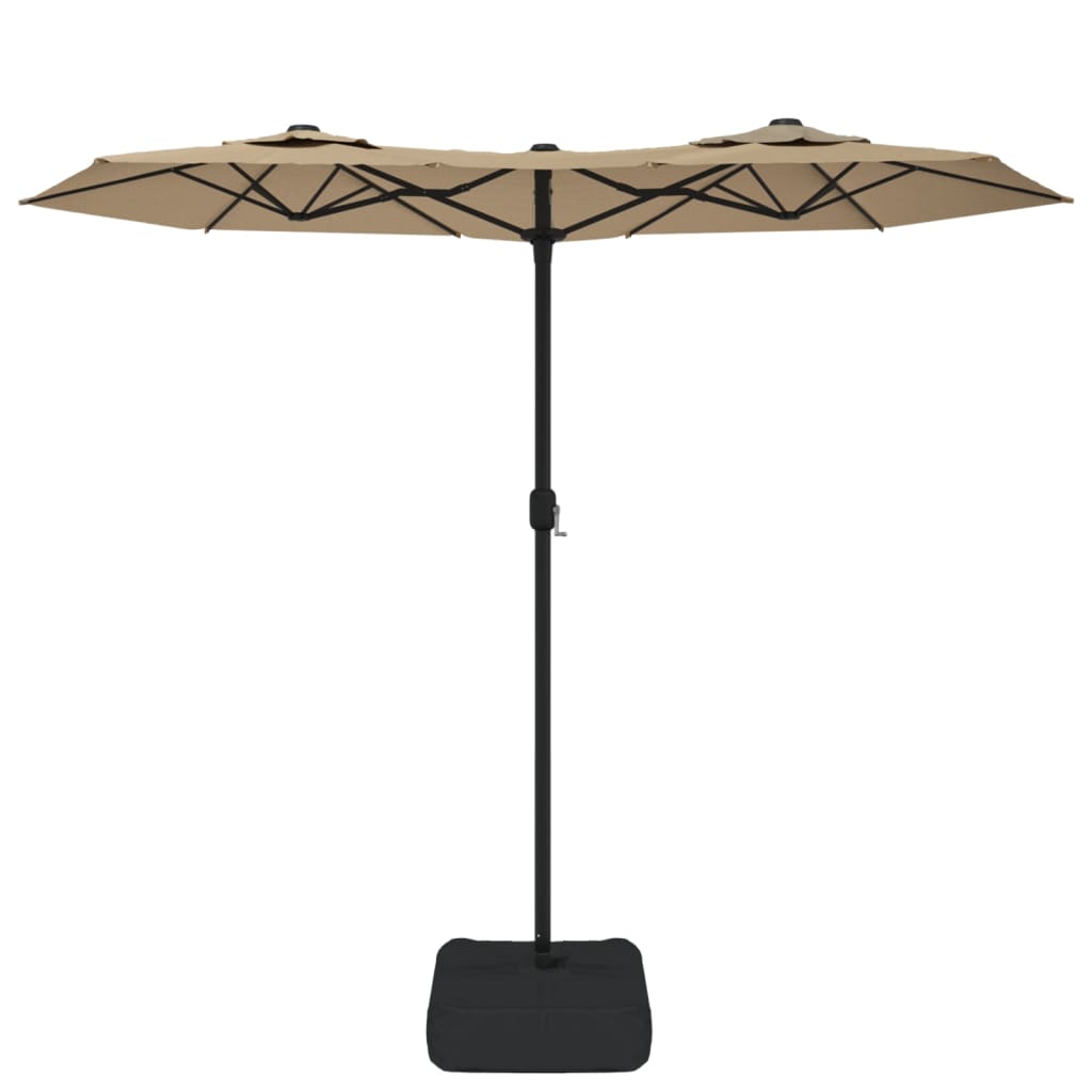 Vidaxx Sonnenschirm Doppeldach 316x145 cm Taupe