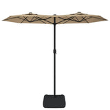 Vidaxx Sonnenschirm Doppeldach 316x145 cm Taupe