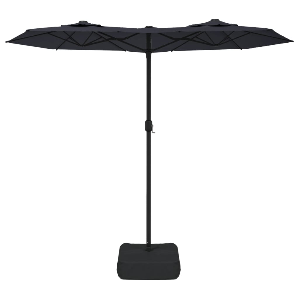 Vidaxl Parasol Double Roof 316x240 cm černá