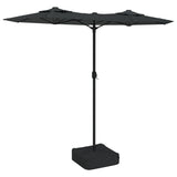Vidaxx Sonnenschirm-Doppeldach mit LEDs 316x240 cm Anthrazit