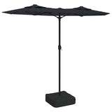 Vidaxx Sonnenschirm Doppeldach mit LEDs 316x240 cm schwarz