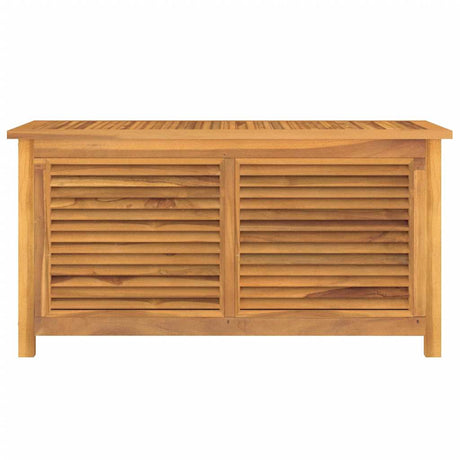 Vidaxl tuinbox met zak 114x50x58 cm massief teakhout