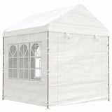 Arbor Vidaxl avec toit 6.69x2.28x2.69 m Blanc en polyéthylène