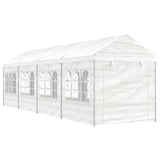 Vidaxl Arbor con techo 8.92x2.28x2.69 M polietileno blanco