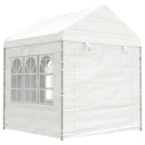 Vidaxl Arbor con tetto 8.92x2.28x2.69 m polietilene bianco