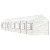 Vidaxl arbor with roof 17.84x2.28x2.69 m polyethylene white