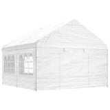 Vidaxl arbor med tak 4.46x4.08x3.22 m polyetylenhvit