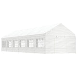 Vidaxl Arbor con techo de 13.38x4.08x3.22 M polietileno blanco