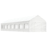 Arbor vidaxl avec toit 15.61x4.08x3,22 m Blanc en polyéthylène