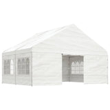 Vidaxl Arbor med tak 4.46x5.88x3.75 M Polyeten vit