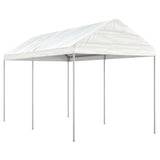 Arbor Vidaxl con techo 4.46x2.28x2.69 M Polyetileno blanco