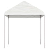 Arbor vidaxl avec toit 4.46x2.28x2.69 m Blanc en polyéthylène