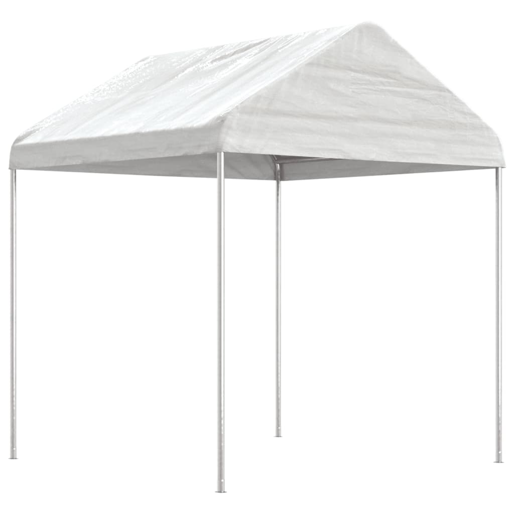 Vidaxl Arbor con techo 8.92x2.28x2.69 M polietileno blanco