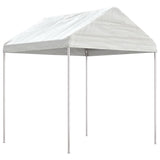 Vidaxl arbor with roof 13.38x2.28x2.69 m polyethylene white