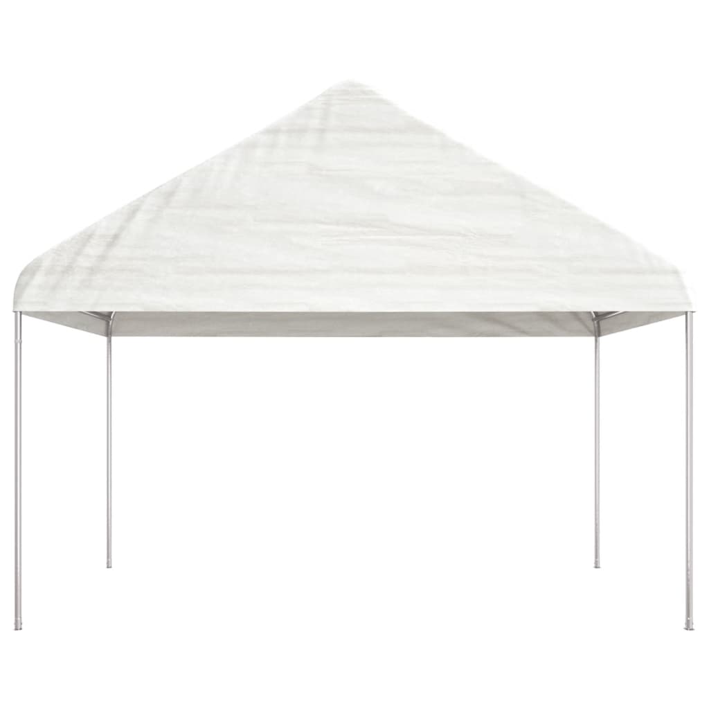 Vidaxl Arbor se střechou 4,46x4,08x3,22 M Polyethylen White