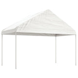 Vidaxl Arbor con techo 6.69x4.08x3.22 M polietileno blanco