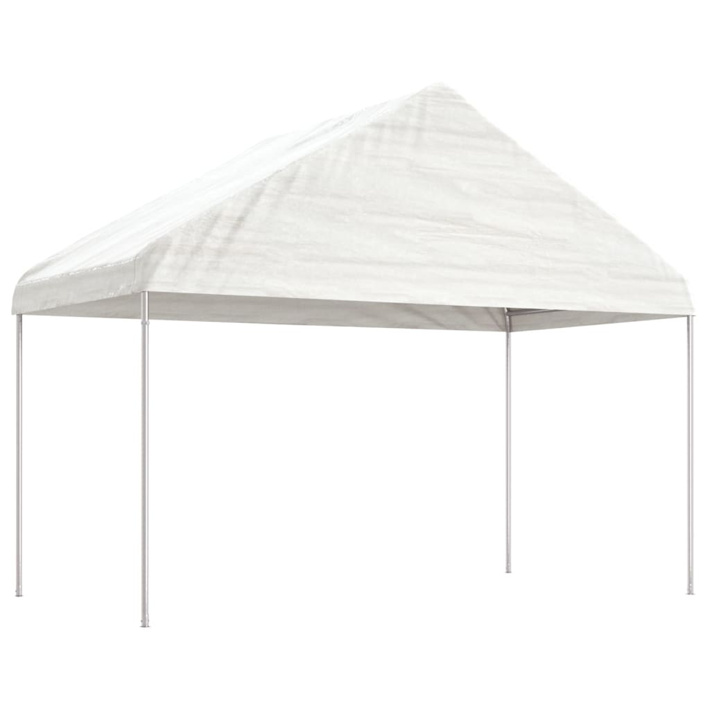 Vidaxl arbor med tak 8.92x4.08x3.22 m polyetylenhvit