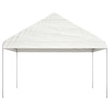 Arbor vidaxl avec toit 8.92x4.08x3,22 m Blanc en polyéthylène