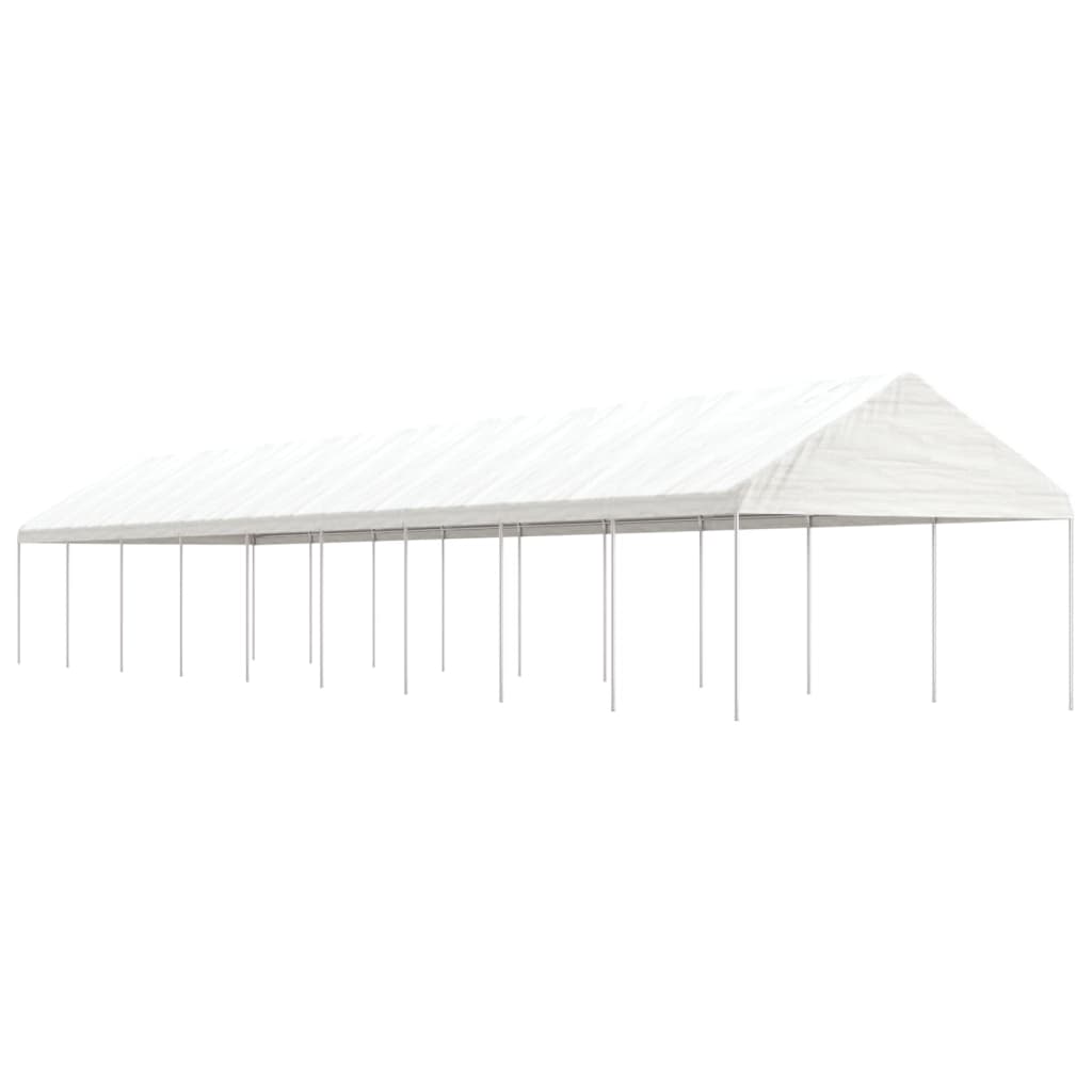 Vidaxl Arbor se střechou 20,07x4,08x3,22 M Polyethylenové bílé