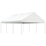 Arbor vidaxl avec toit 6.69x5.88x3,75 m Blanc en polyéthylène