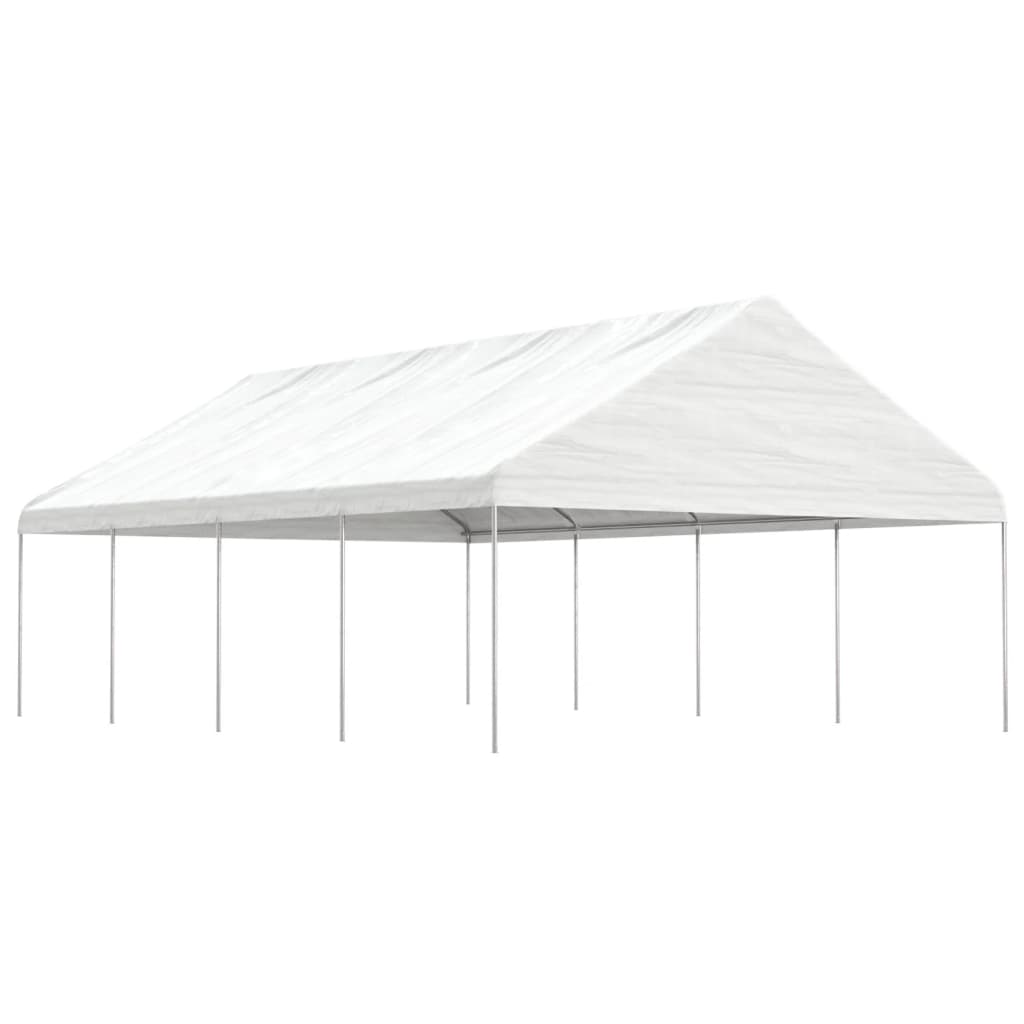 Vidaxl Arbor med tak 8.92x5.88x3.75 M Polyeten vit