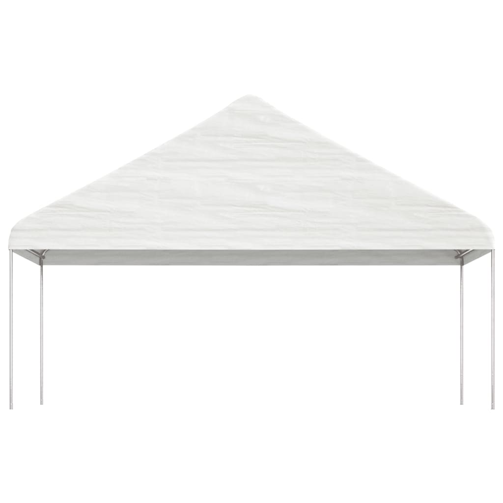 Arbor Vidaxl avec toit 8.92x5.88x3,75 m Blanc en polyéthylène