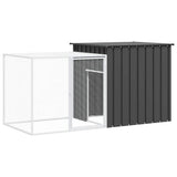 Vidaxxl Kaninchenstall 200x91x100 cm verzinkter Stahl Anthrazit