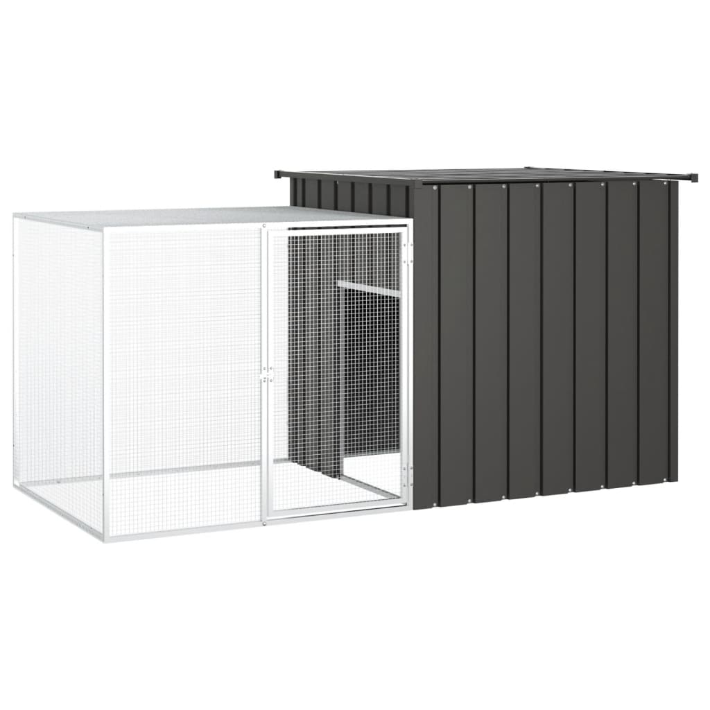 Vidaxl Rabbit Hutch 200x91x100 cm galvanisert stålantracitt -farget