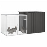 Vidaxl Rabbit Hutch 200x91x100 cm galvanisert stålantracitt -farget