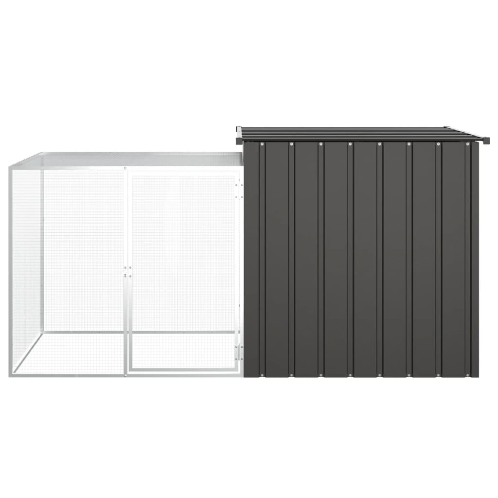 Vidaxl Rabbit Hutch 200x91x100 cm galvanisert stålantracitt -farget