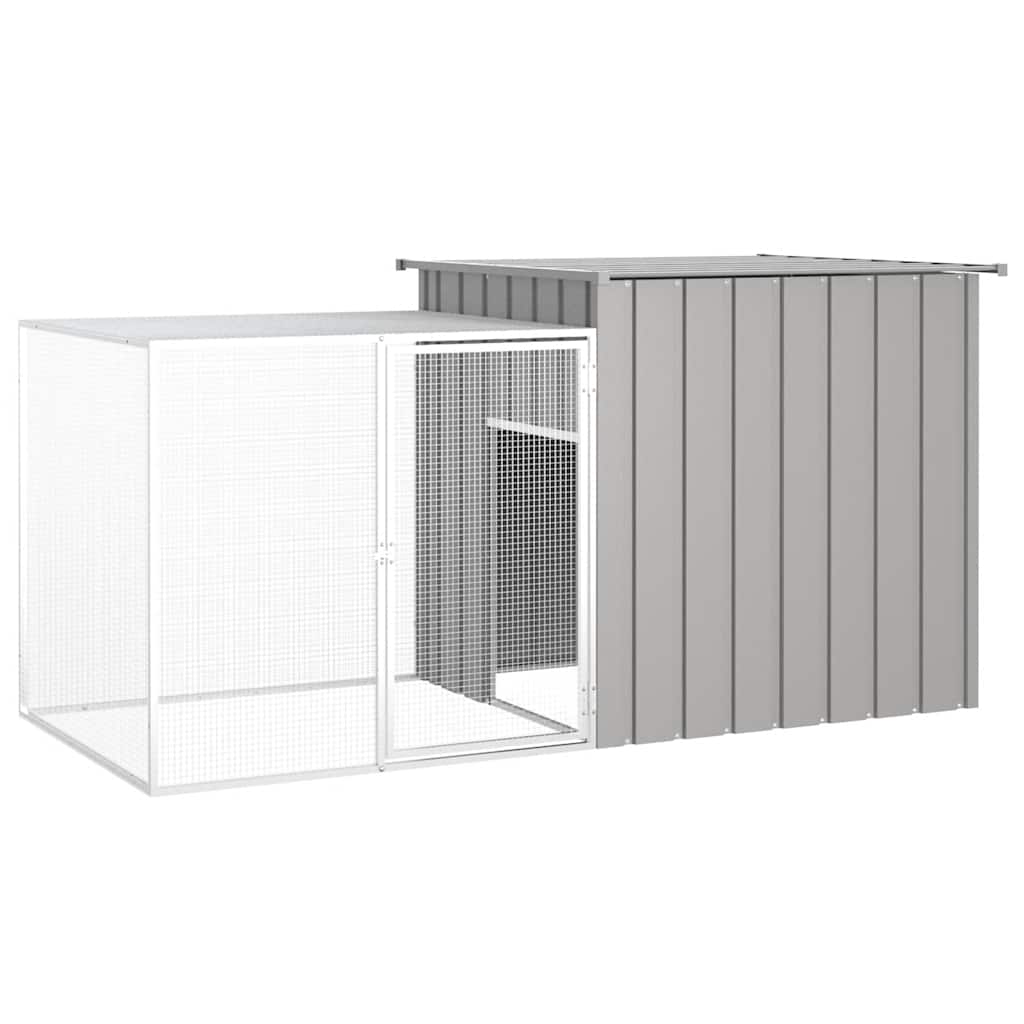 Vidaxx Kaninchenstall 200x91x100 cm verzinkter Stahl grau