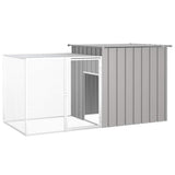 Vidaxx Kaninchenstall 200x91x100 cm verzinkter Stahl grau