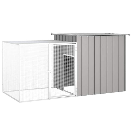 Vidaxx Kaninchenstall 200x91x100 cm verzinkter Stahl grau