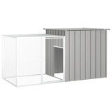 Vidaxl Rabbit Hutch 200x91x100 cm Galvanizovaná ocel šedá