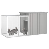 Vidaxx Kaninchenstall 200x91x100 cm verzinkter Stahl grau