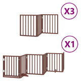 Vidaxl hondenhek inklapbaar 15 panelen 750 cm populierenhout bruin