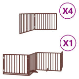 Vidaxl hondenhek inklapbaar 12 panelen 960 cm populierenhout bruin