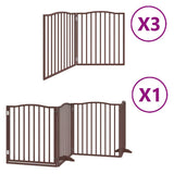 Vidaxl hondenhek inklapbaar 10 panelen 800 cm populierenhout bruin