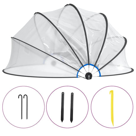 VidaXL Schwimmbadüberdachung rund 406x203 cm PVC