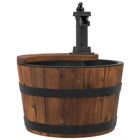 Vidaxxl Wasserbrunnen mit Pumpe 28x28x34,5 cm massives Kiefernholz