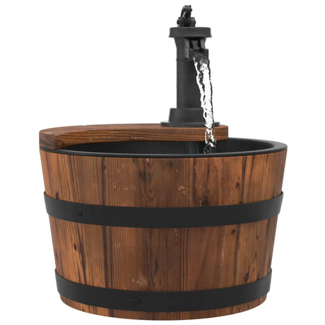 Vidaxxl Wasserbrunnen mit Pumpe 28x28x34,5 cm massives Kiefernholz