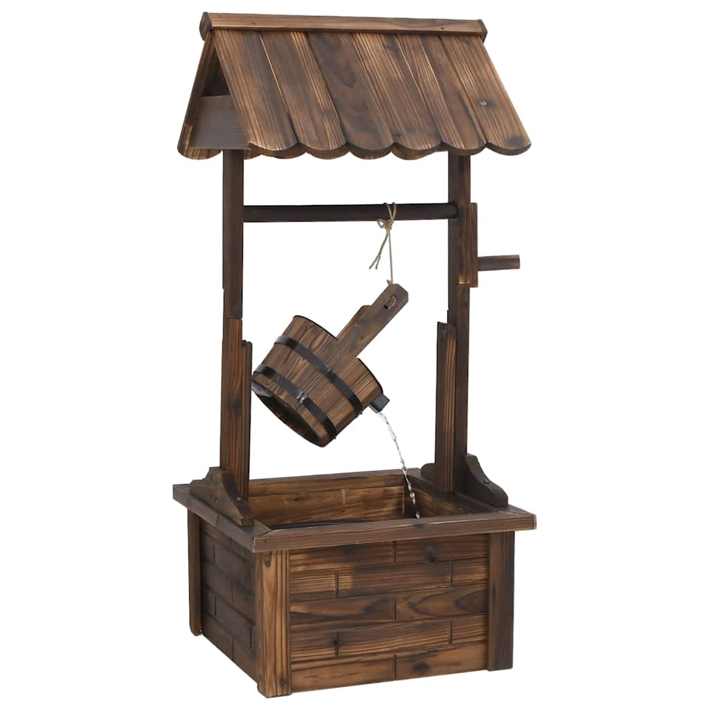 VidaXL Wunschbrunnen mit Pumpe 57x50x112 cm massives Kiefernholz