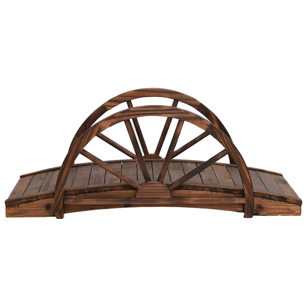 VidaXL Gartenbrücke mit Halbrad 99x50x38 cm massives Kiefernholz