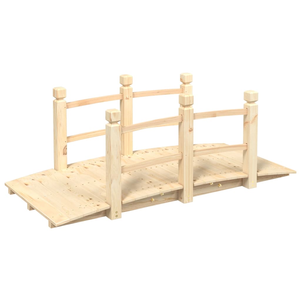 Vidaxx Gartenbrücke mit Geländer 150x67x56 cm massives Kiefernholz