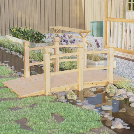 Vidaxx Gartenbrücke mit Geländer 150x67x56 cm massives Kiefernholz