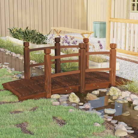 Vidaxx Gartenbrücke mit Geländer 150x67x56 cm massives Kiefernholz