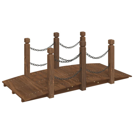 VidaXL Gartenbrücke mit Kettenschienen 150x67x56 cm massives Kiefernholz