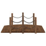 VidaXL Gartenbrücke mit Kettenschienen 150x67x56 cm massives Kiefernholz