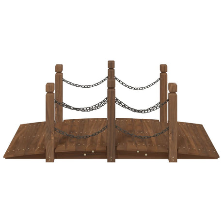 VidaXL Gartenbrücke mit Kettenschienen 150x67x56 cm massives Kiefernholz