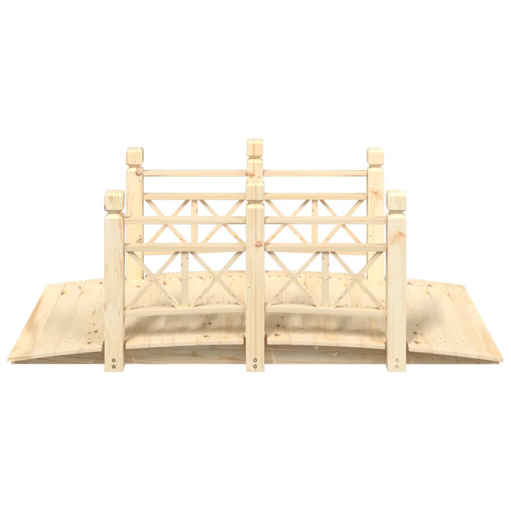 Vidaxx Gartenbrücke mit Geländer 150x67x56 cm massives Kiefernholz
